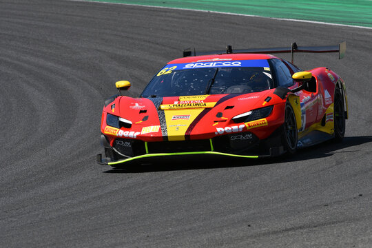 Scarperia, Italy - July 24th 2026: Ferrari 296 GT3 of team DOUBLE TT RACING drive by Ferrari-Renmans in action during Italian Championship GT Endurance race event at Mugello Circuit.