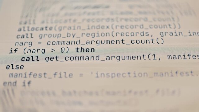 Fortran manifest and allocation statements on beige panel