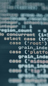 Region grouping cases descend through dark Fortran listing