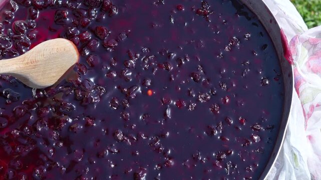 sour cherry jam making at home
