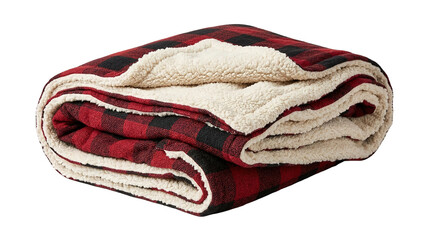 Cozy red and black plaid fleece blanket for warmth and comfort © Bohdan