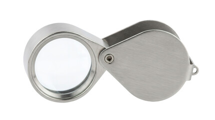 Stainless steel folding magnifying glass with compact design © Bohdan