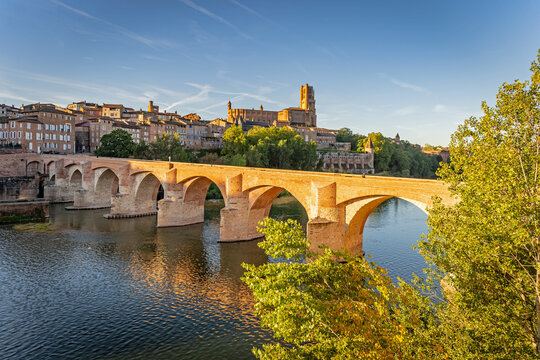 Albi, France - Panoramic view of the historic old town of Albi
