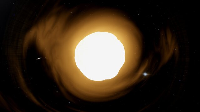 Mira A Star Red Giant Variable Star 8K 3D Render