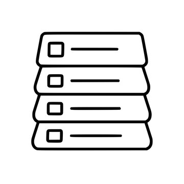 Stacked Checklist Icon Outline. generative AI