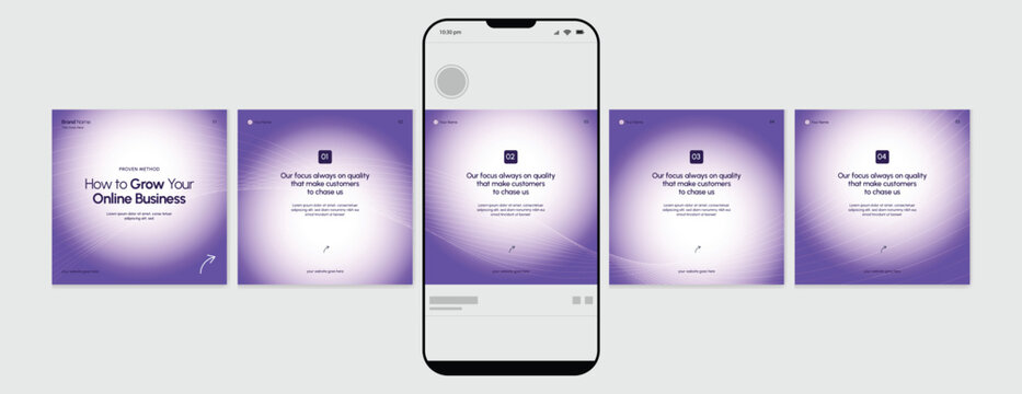 Set of Instagram Carousel Post, editable social media instagram carousel post, modern and creative business carousel post template