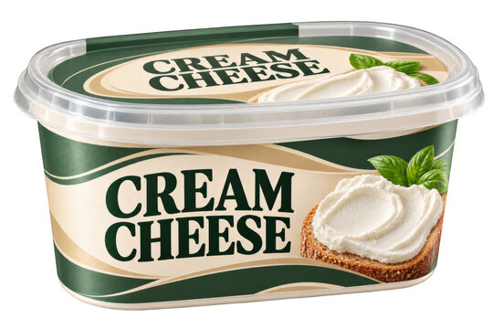Tub of Cream Cheese with Green Label