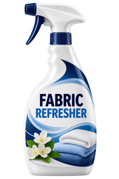 Fabric refresher spray bottle isolated on transparent background