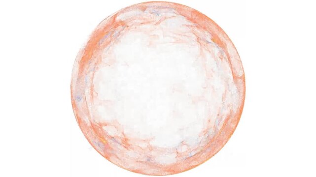 Glowing fiery energy portal ring isolated on transparent background abstract fiery cosmic sphere circle frame motion graphic design element overlay