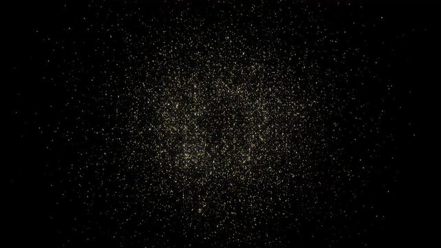 Golden glitter star blast with sparkling magic trail, twinkling starlight particles, glowing fairy dust wand transition, radiant comet line, luxurious festive animation on black screen background 4k