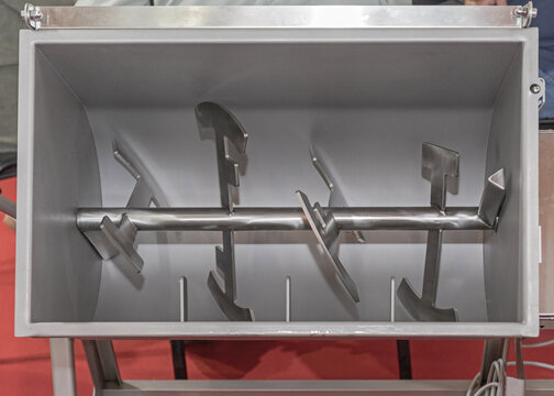 Industrial Meat Mixer Grinder Machine Mixing Shaft Paddle Blades Hopper Food Production
