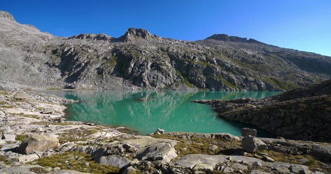 Lake Vedretta with its turquoise-colored waters