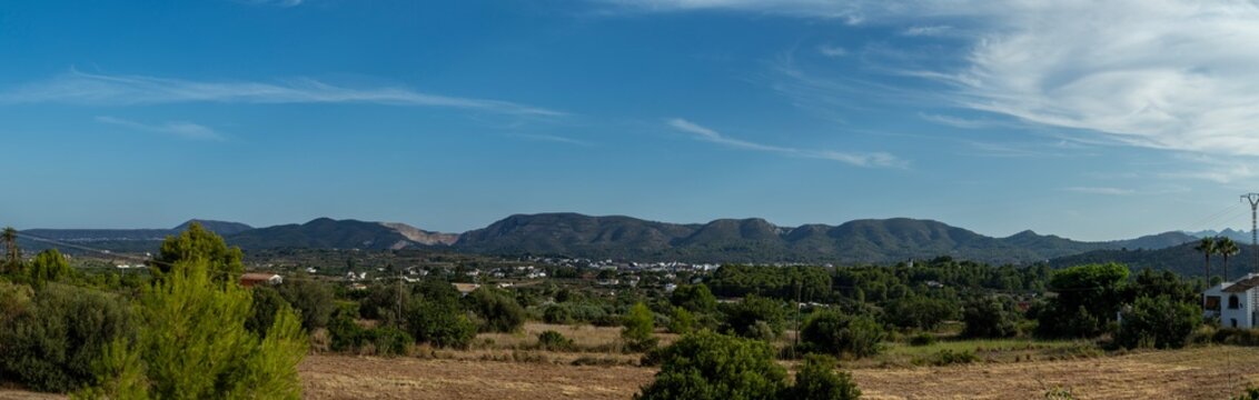 Panoramic landscape view IMG 0938 showing Mediterranean countrys