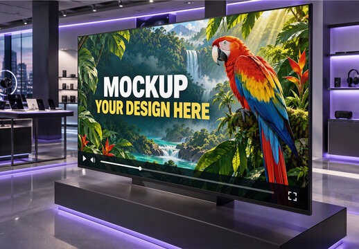 Television Electronics Store Mockup