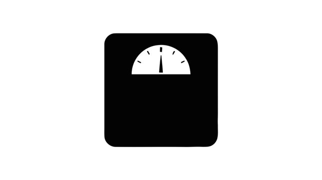 Vector illustration of weight scale icon on a transparent background
