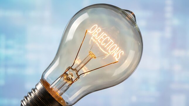 Vintage edison light bulb with glowing filament against a blurred city skyline background