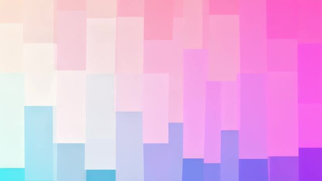 上から静かに降ってくる四角いブロックとグラデーション