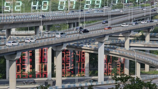 chongqing highway interchange with code and computing data 