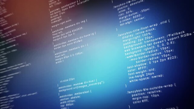 Computer Programming Code on a Glowing Blue Background