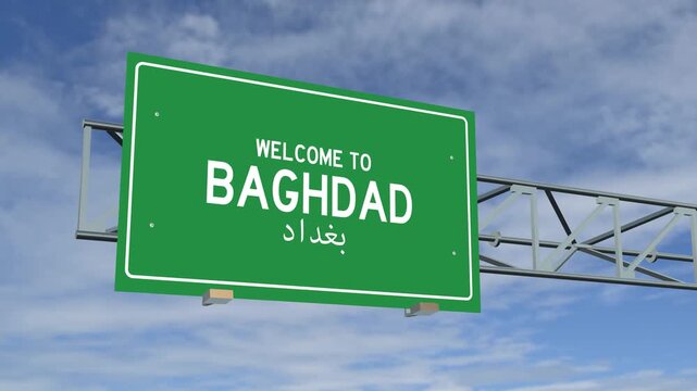 Welcome to Baghdad City Sign