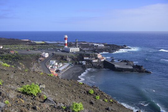 Lighthouses and Restaurant at the Salt Works vo, Fuencaliente, La Palma, Spain