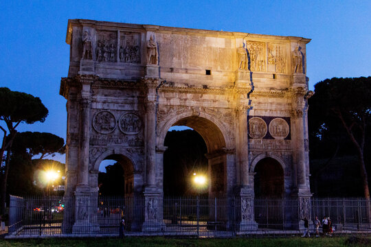 The Arch of Constantine in Early Evening, Rome, Italy on May 24th, 2026