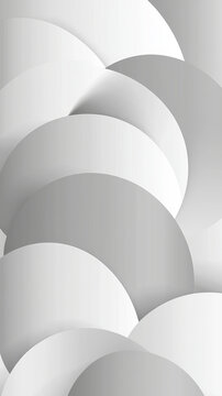 Abstract grayscale background with layered, overlapping semicircular shapes creating a smooth, flowing pattern and subtle depth