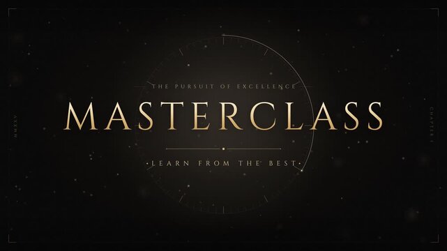 Masterclass Pursuit of Excellence Educational Course Intro Motion Graphics