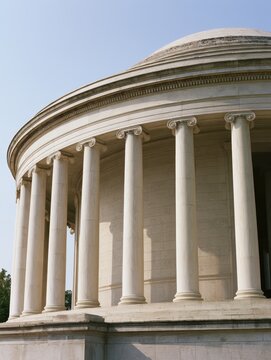Neoclassical Building with Columns and Dome