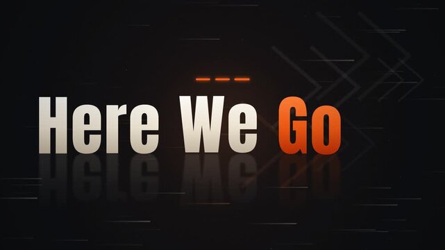 Modern corporate motion graphics intro with here we go typography and tech lines