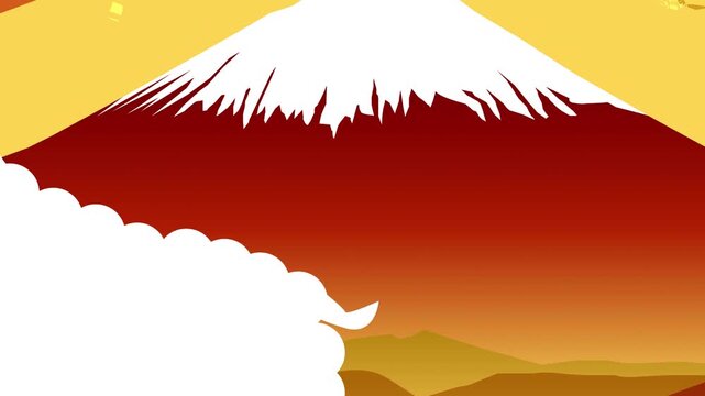 Stylized Vector Illustration of Mount Fuji 4K