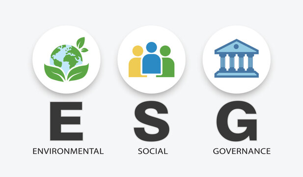 ESG Environmental Social Governance Concept,  Vector Design