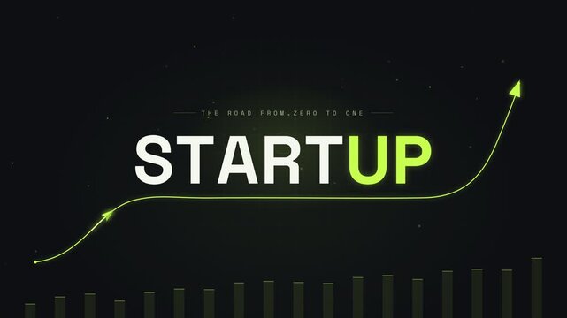 Startup Business Growth Graph and Progress Infographic Animation Motion Design