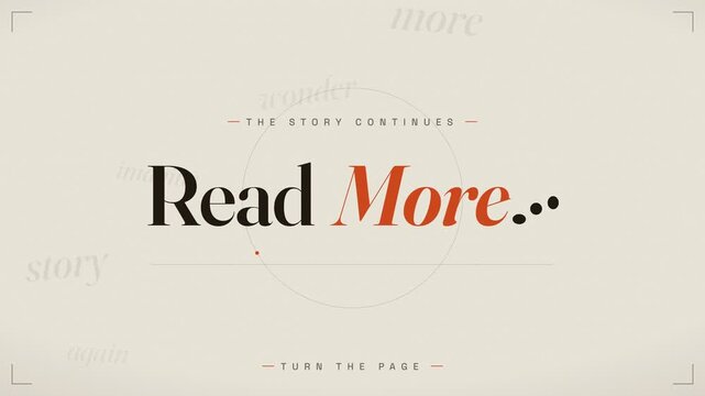 Elegant Read More Kinetic Typography Text Animation with Minimalist Design