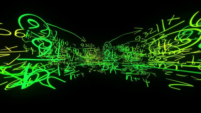Numbers and math CGI looping background
