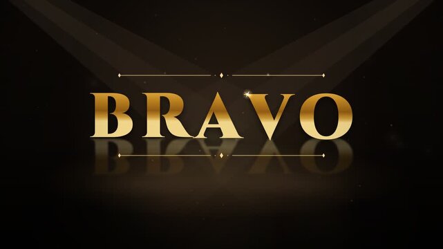 Elegant golden award show intro title sequence with glowing particles and luxury lights
