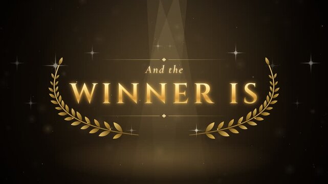 And the Winner Is Gold Awards Ceremony Motion Graphics Template