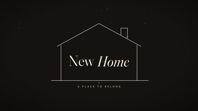 Minimalist Line Art New Home Real Estate Concept Animation Video