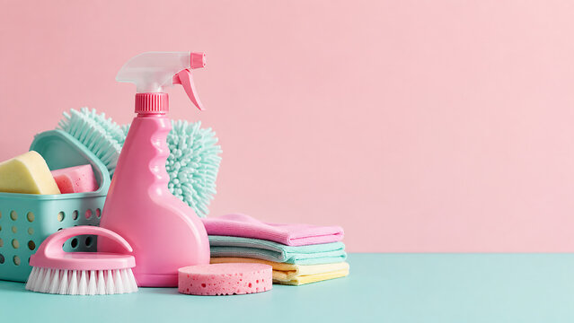 Essential Cleaning Supplies and Equipment Set for Housekeeping and Sanitization Services