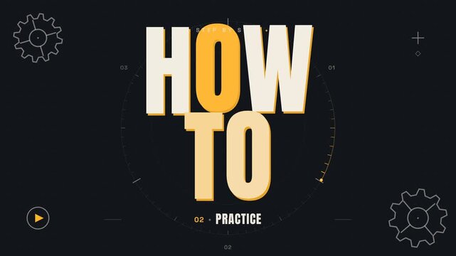 Dynamic How To Tutorial Animated Typography Explainer Title Graphic