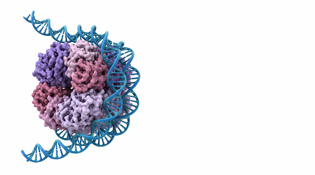 Histone-DNA Complex &mdash; Chromatin Packaging 3D Visualization