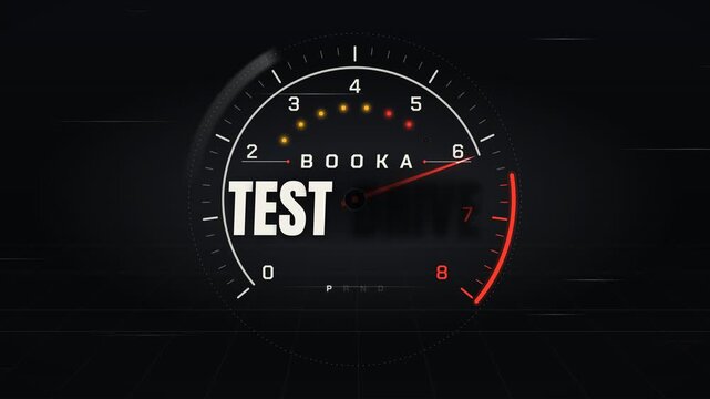 Automotive Speedometer Dashboard Animation for Car Dealership Test Drive Promotion