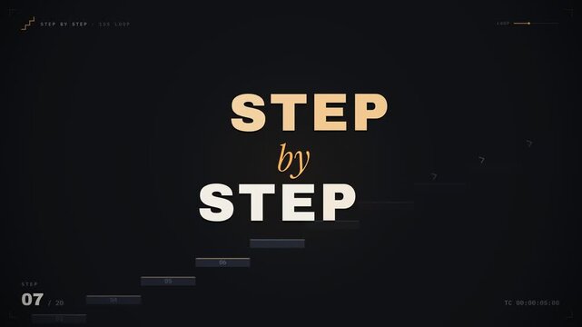 Step by Step Progress Staircase Infographic Animation Motion Graphic