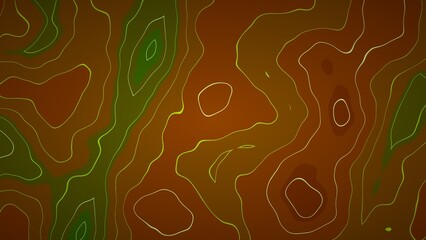 Topographic map lines pattern with abstract brown and green gradient © MdMasud