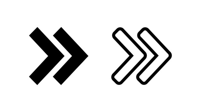 Abstract symbol representing a rapid forward motion or digital