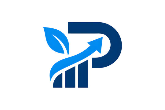 Modern Business Growth Logo with Abstract Arrow and Geometric Symbol