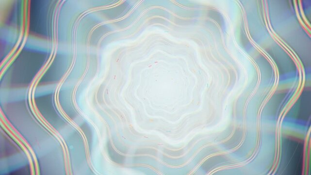 Dizziness and vertigo optical disorientation spinning spiral architectural corridor animation