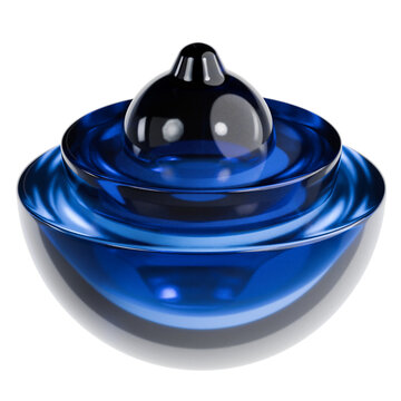 Glass Dome Vessel 3D Illustration