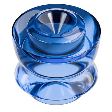 Double Glass Rings 3D Illustration