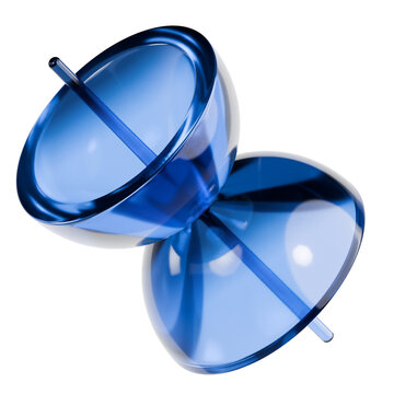 Interlocking Glass Rings 3D Illustration